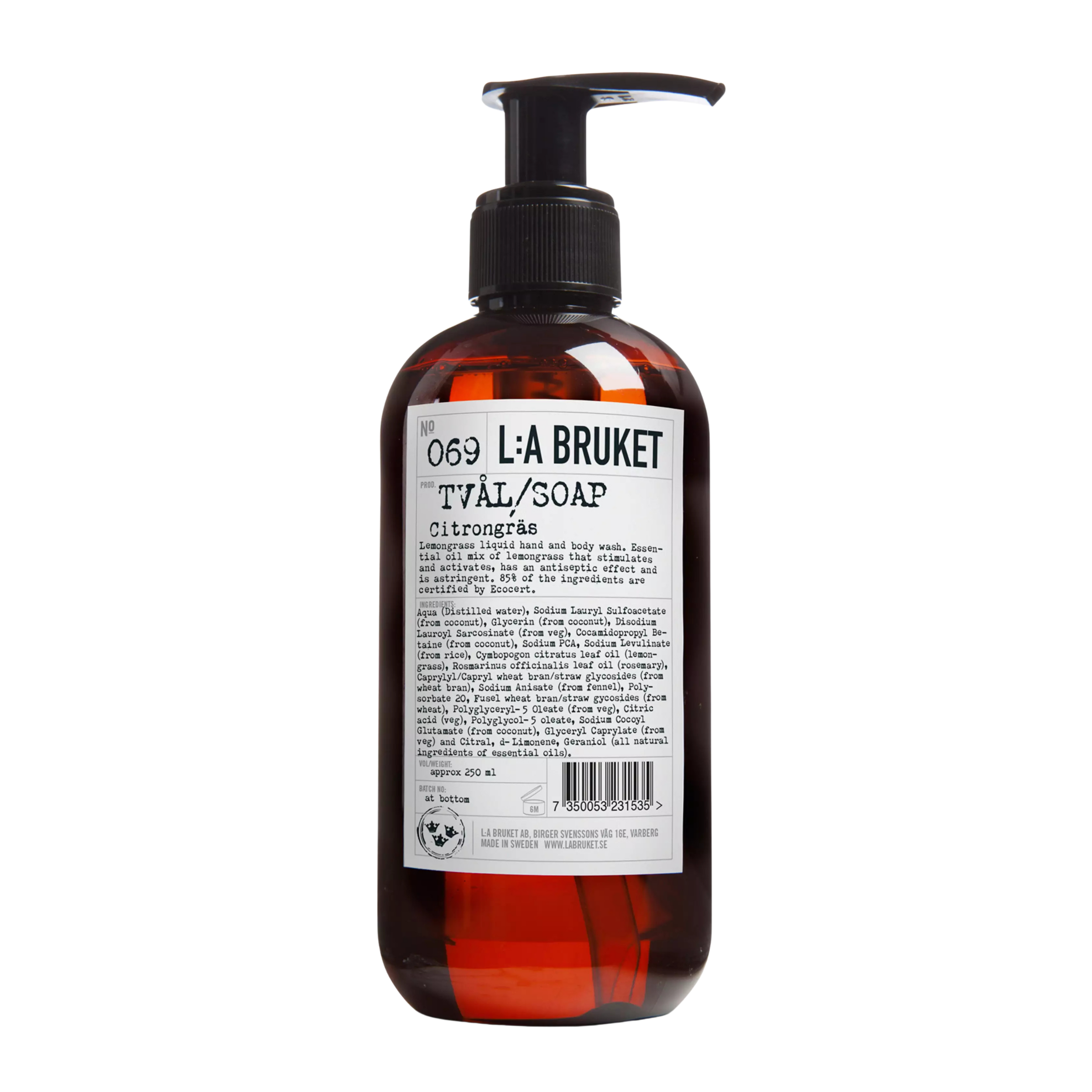 Liquid soap “No. 069 Lemongrass” – L:A Bruket