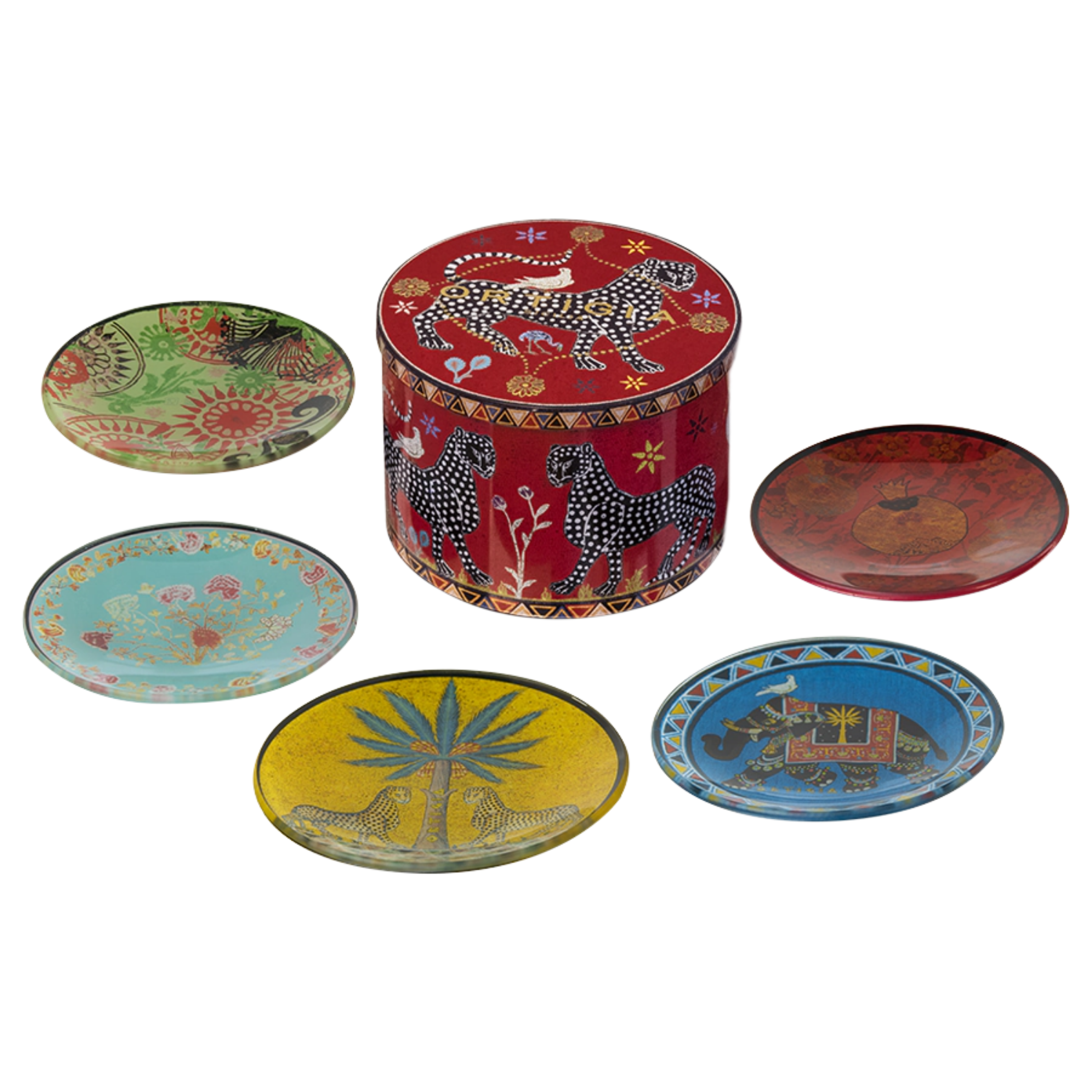 Glasteller 5er Set "Rund"