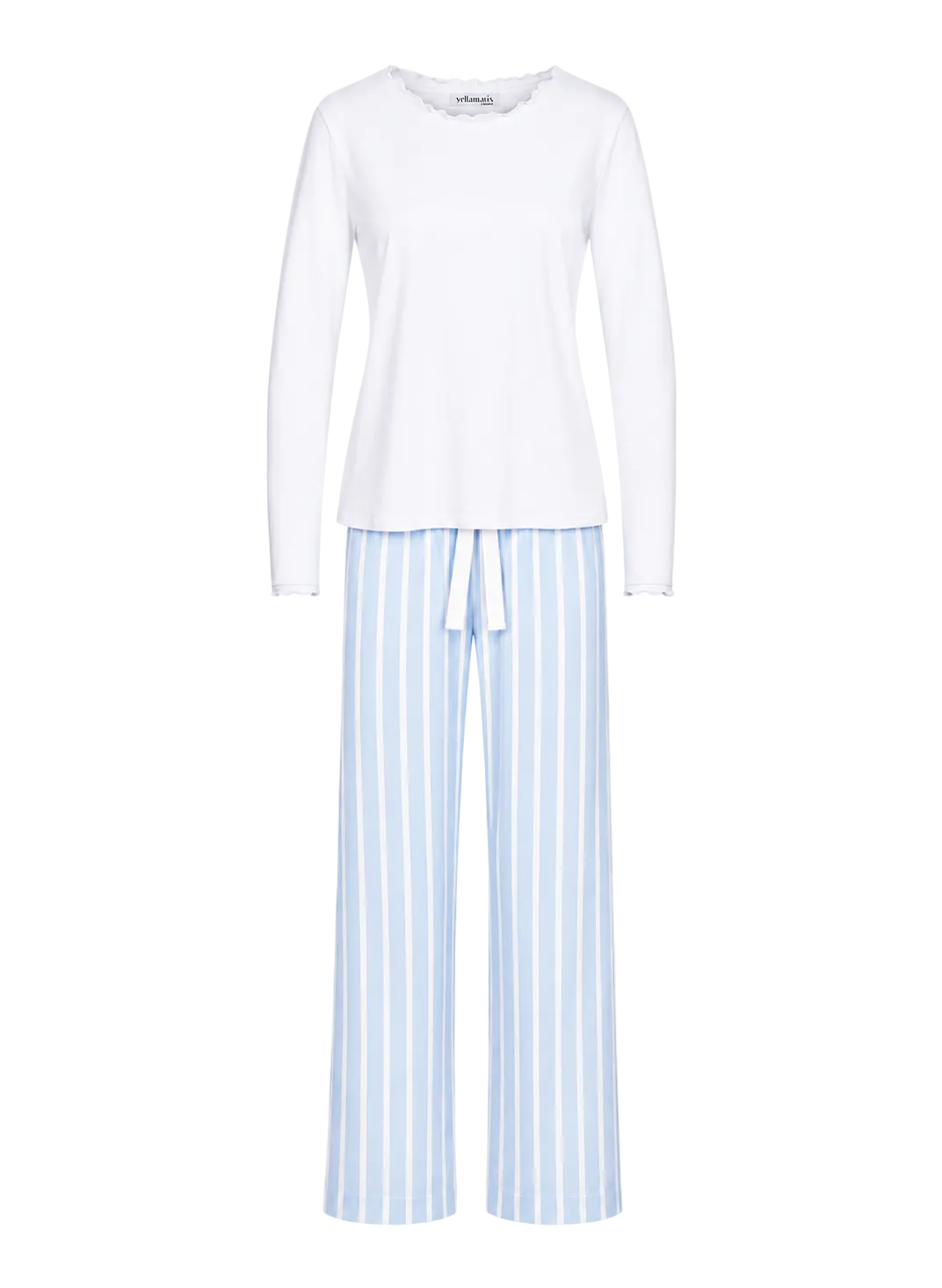 Pyjama "Ruffle/Blue Stripes"