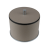 Dose mit Deckel S "Positano" HB722 von Giobagnara – G83 Stone / Chrom
