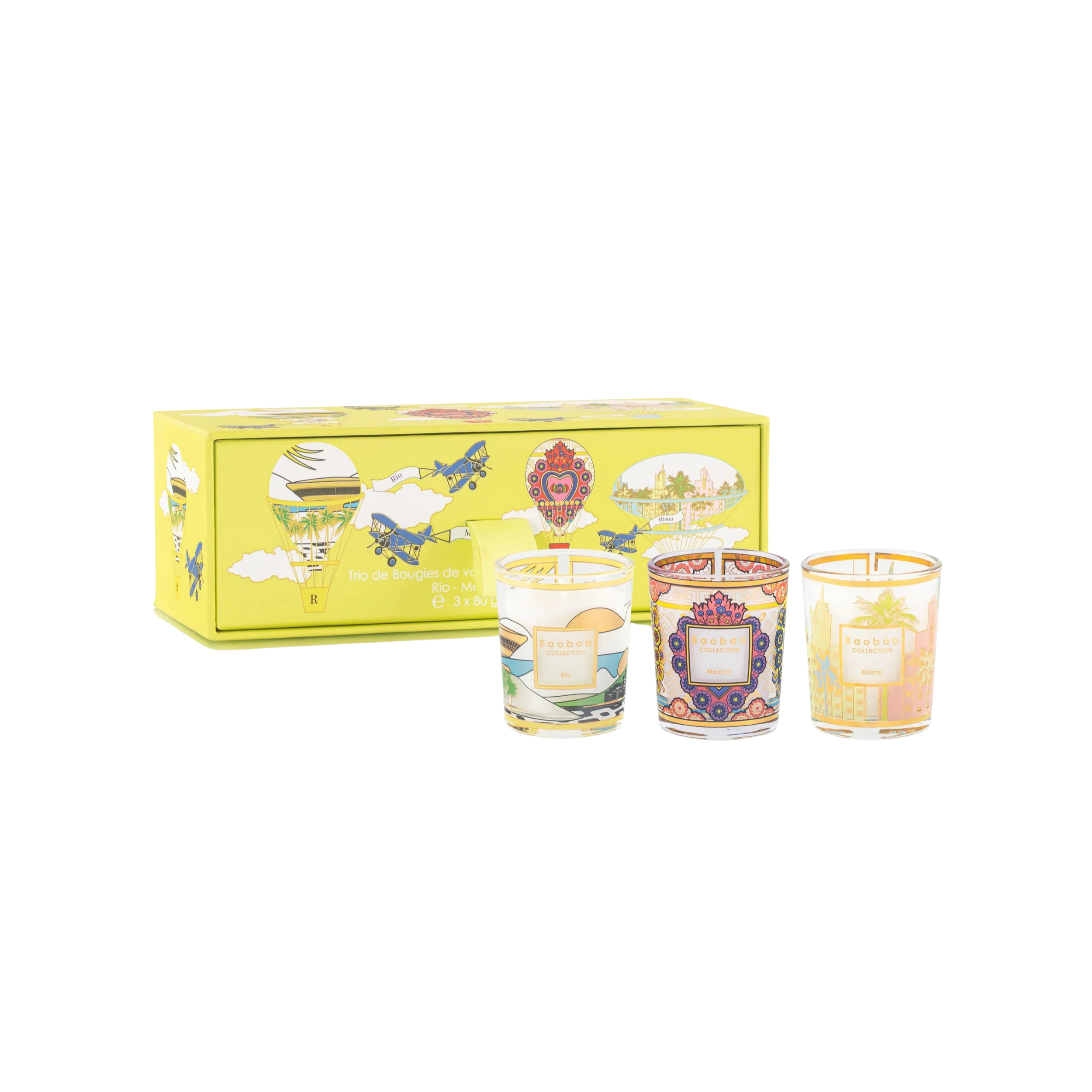 Scented candle Travel “RIO-MEXICO-MIAMI” – Baobab
