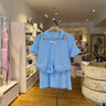 Women's Pyjama Set Shortie "Lara" – M / Light Blue Marl