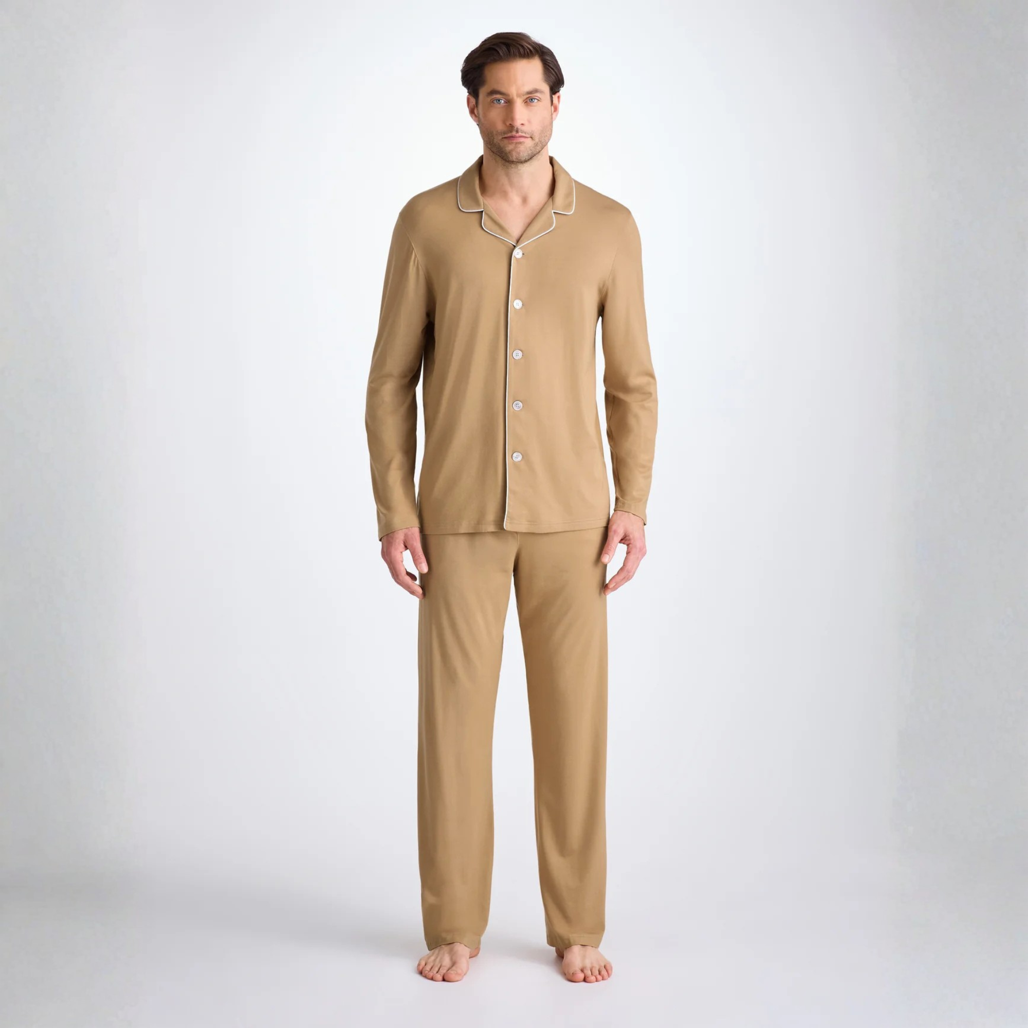 Men's Pyjama "Micro Modal Stretch" Camel
