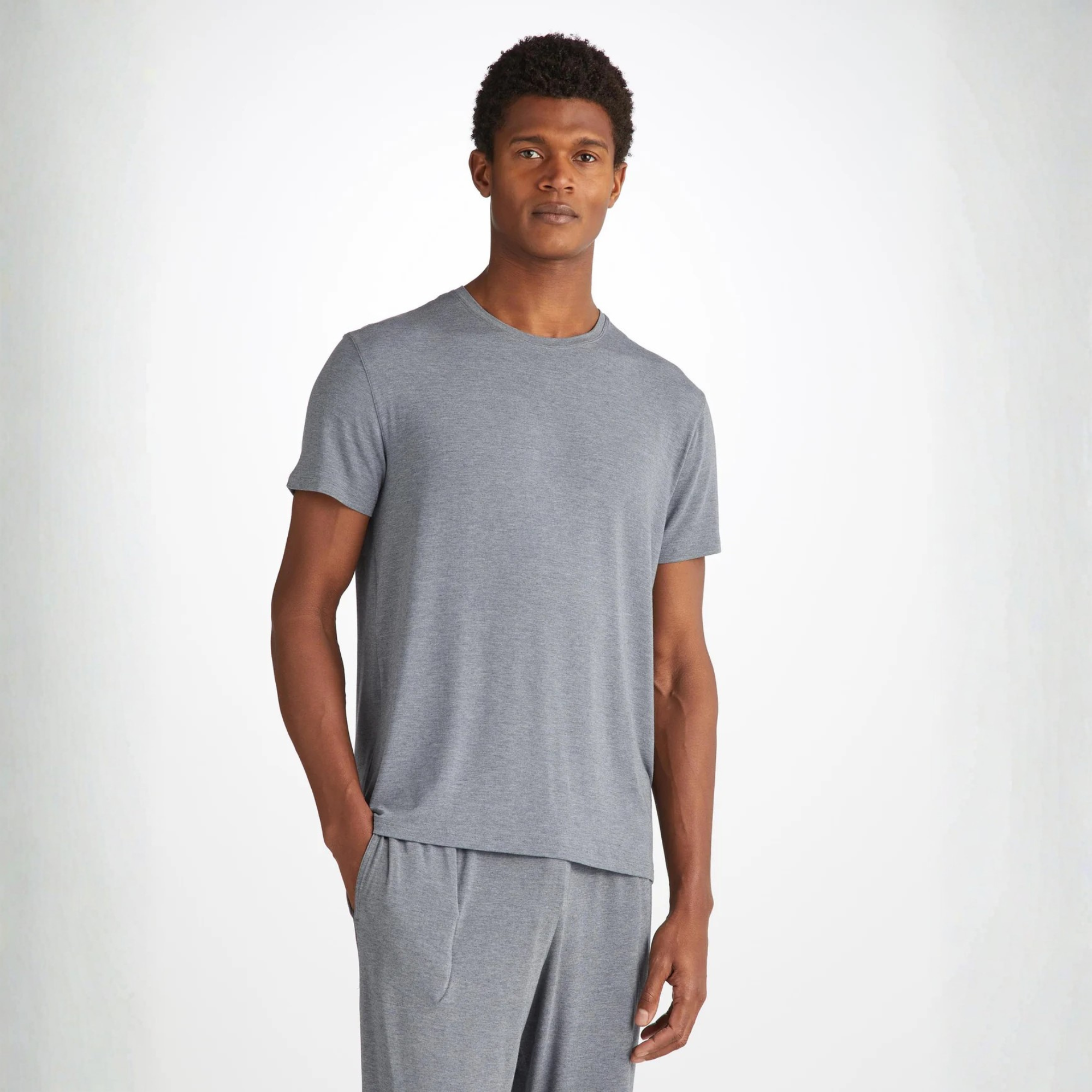 Men's Short Sleeve "Micro Modal Stretch" Charcoal