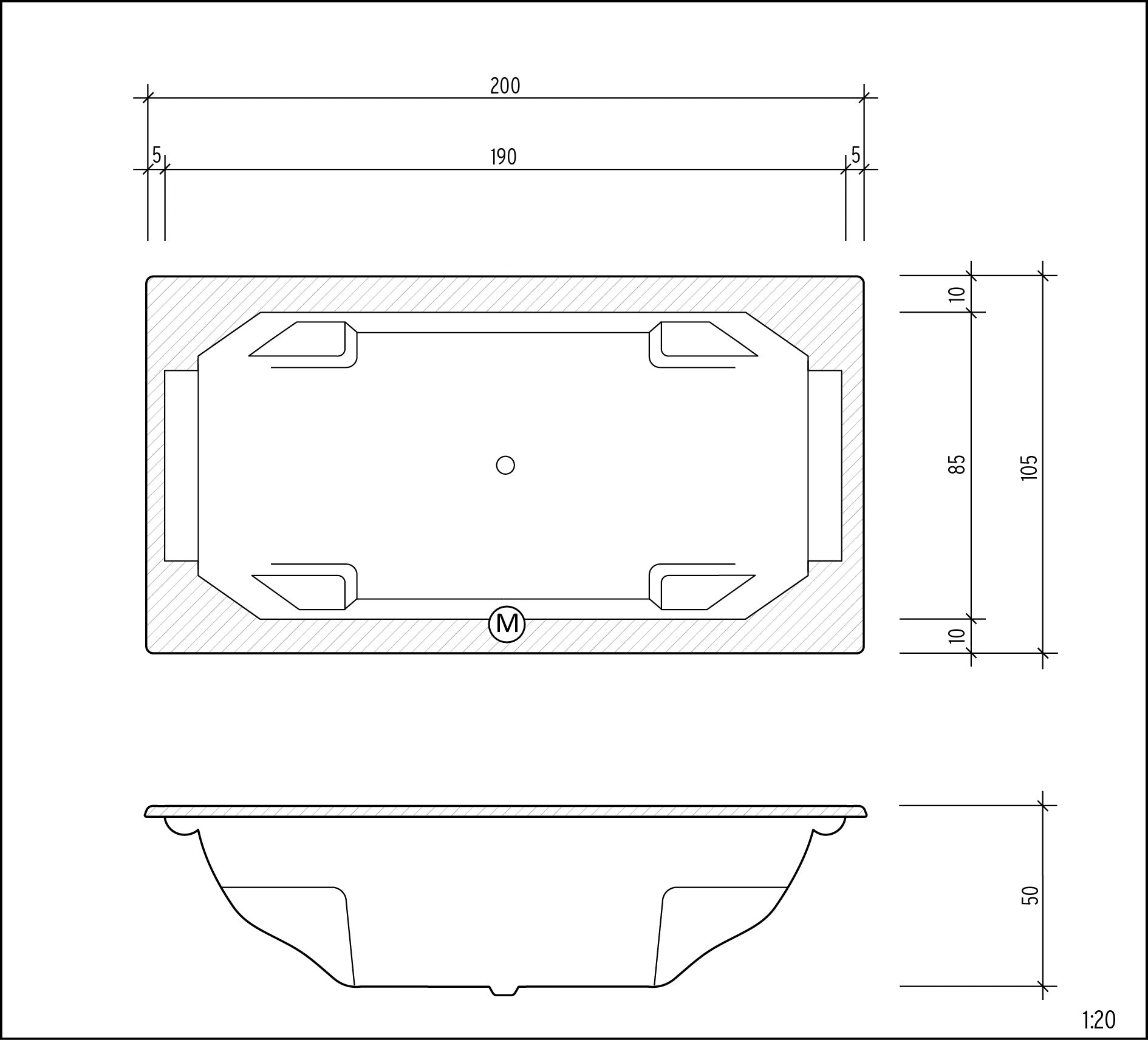 Badewanne "Maritim“