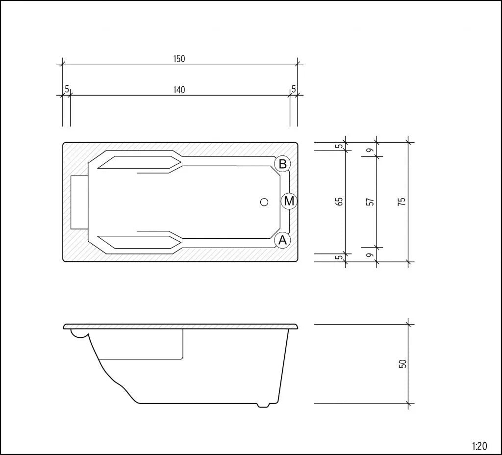 Badewanne "Piccola“