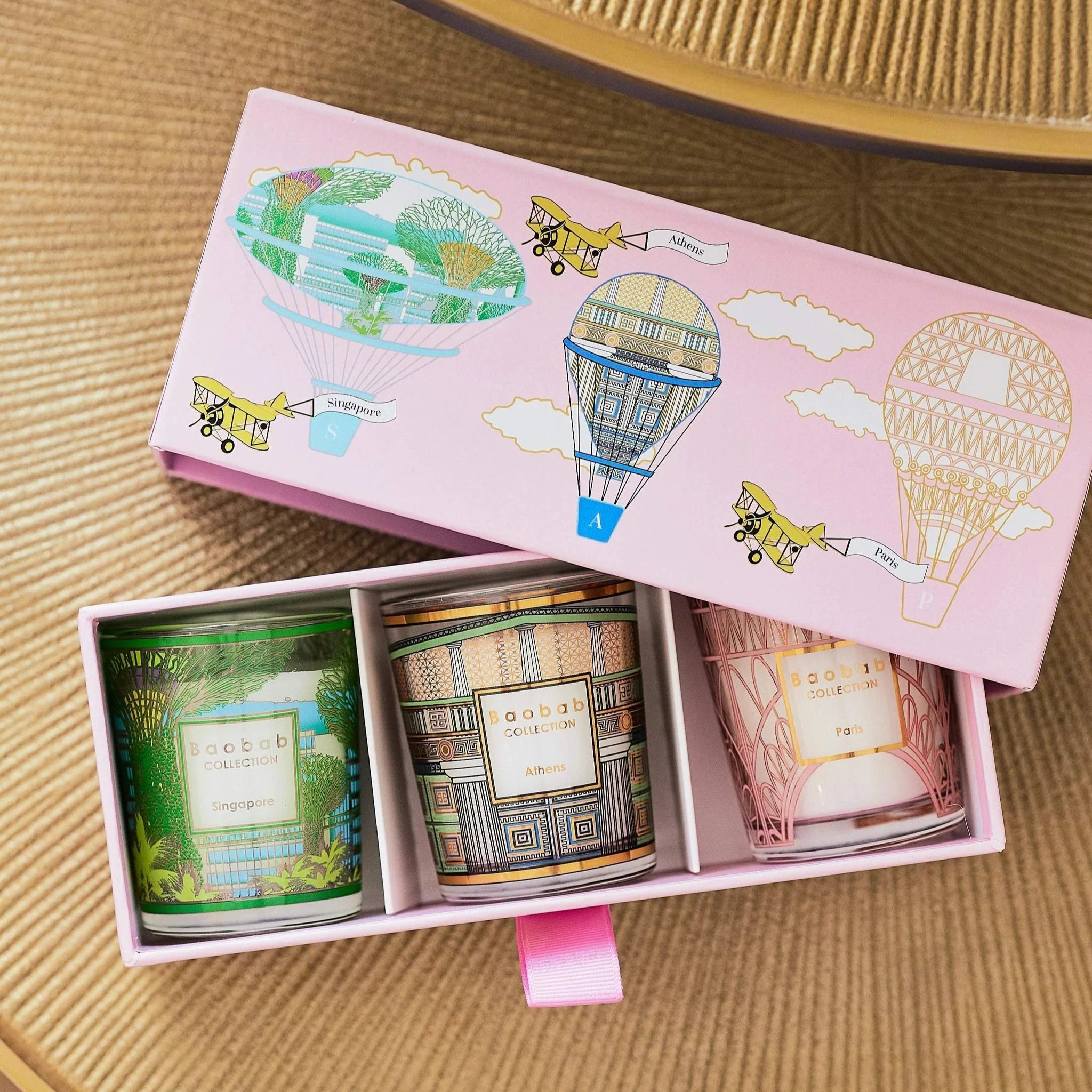 Scented candle Travel “SINGAPORE-ATHENS-PARIS” – Baobab