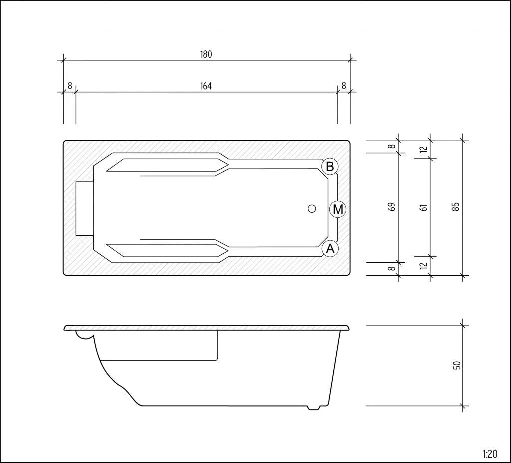 Badewanne "Riviera“