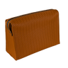 F. Hammann Kulturtasche aus geflochtenem Leder in Terracotta