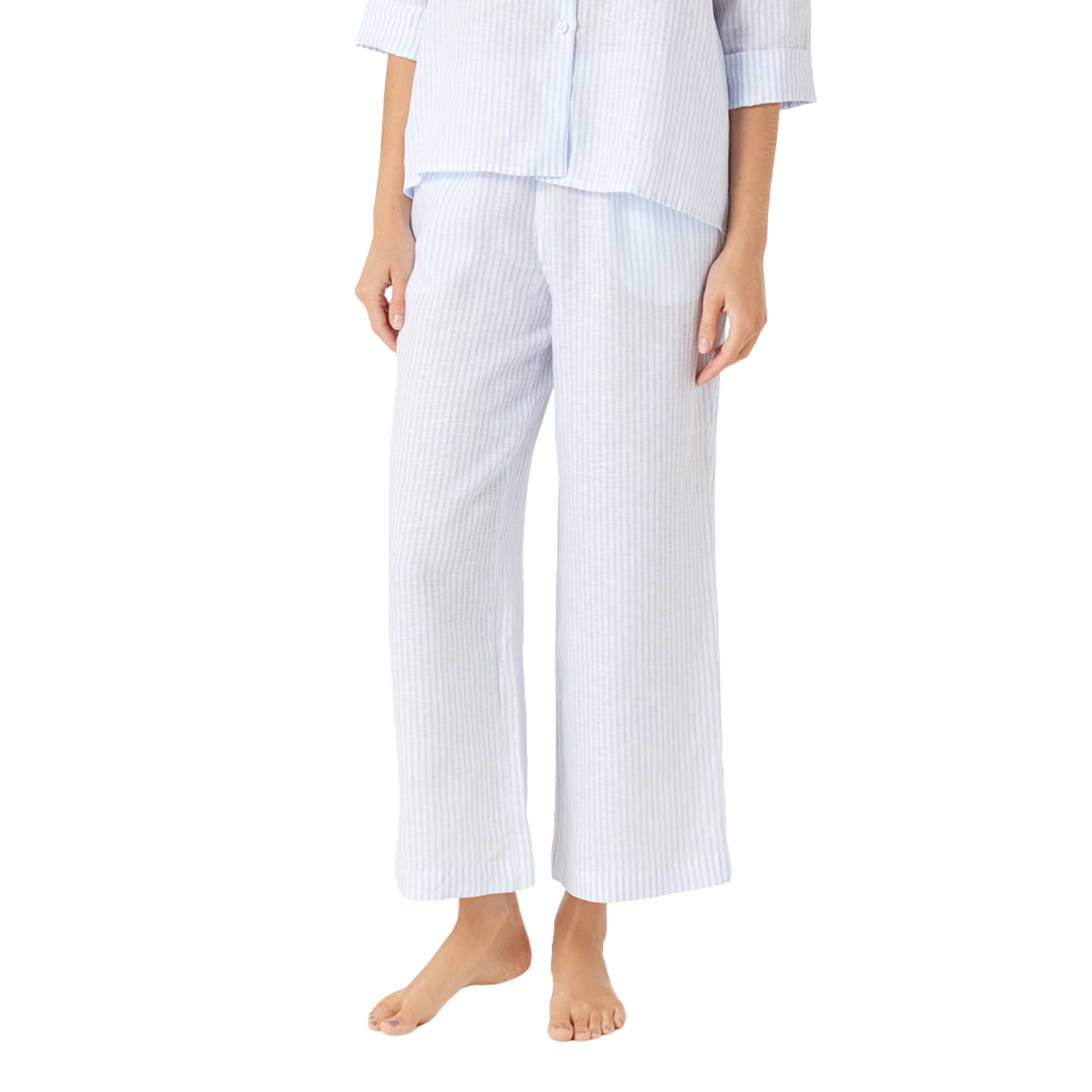 Pants Linen 3051 456 Light Blue 60