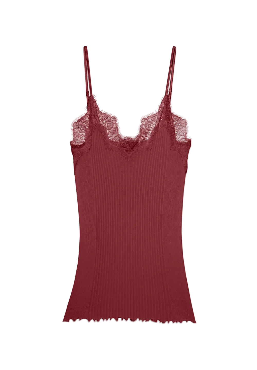 Spaghetti Top "Richelieu" 207-2800 von Zimmerli – 385 Cranberry