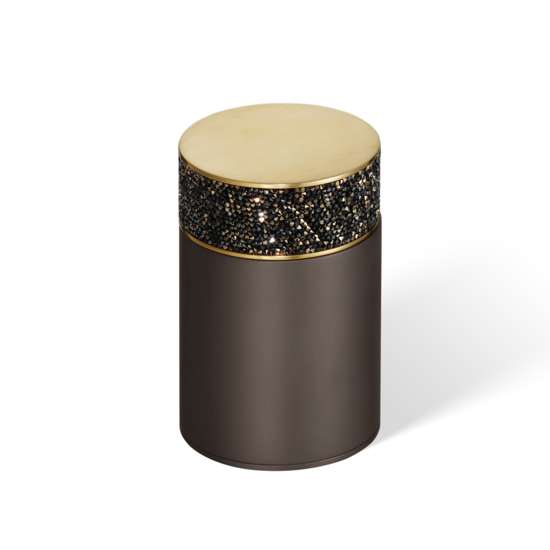 Decor Walther Behälter mit Deckel "Rocks" BMD 1 – Dunkelbronze | Gold Matt 24 Karat #Oberfläche_Dunkelbronze | Gold Matt 24 Karat