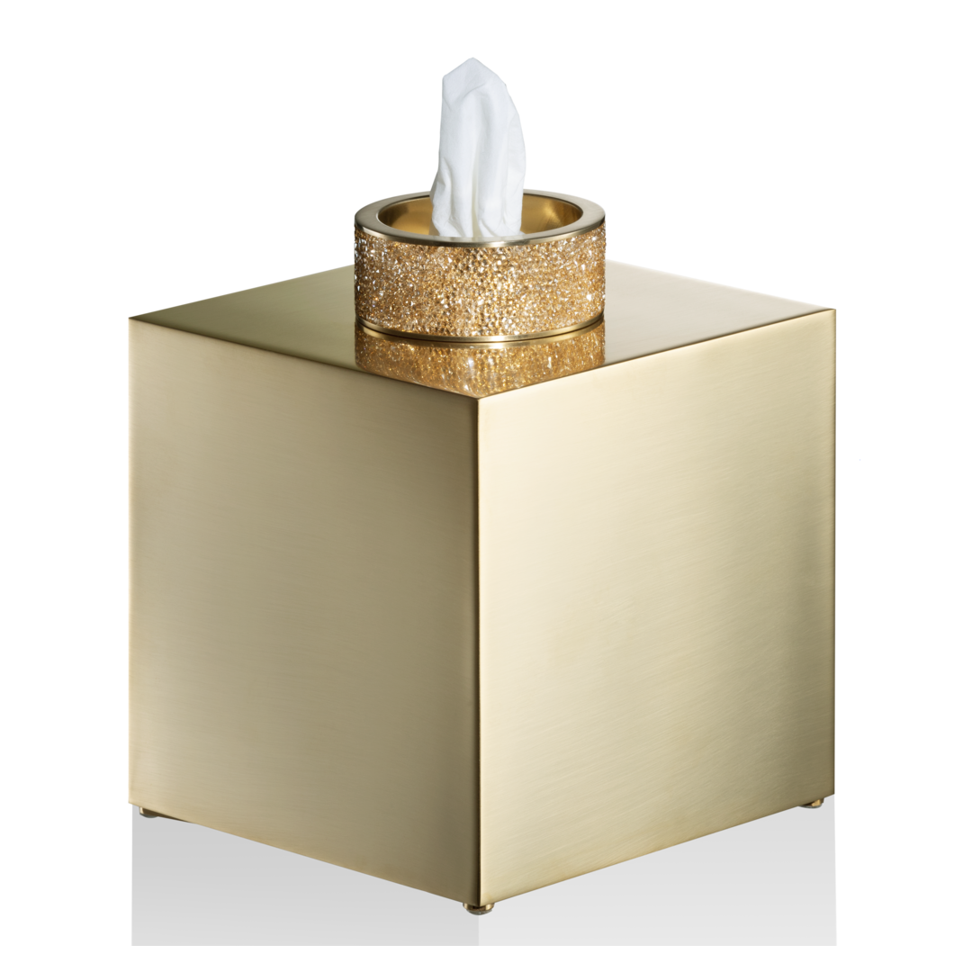 Decor Walther Papiertuchbox "Rocks" KB – Gold Matt 24 Karat #Farbe_Gold Matt 24 Karat