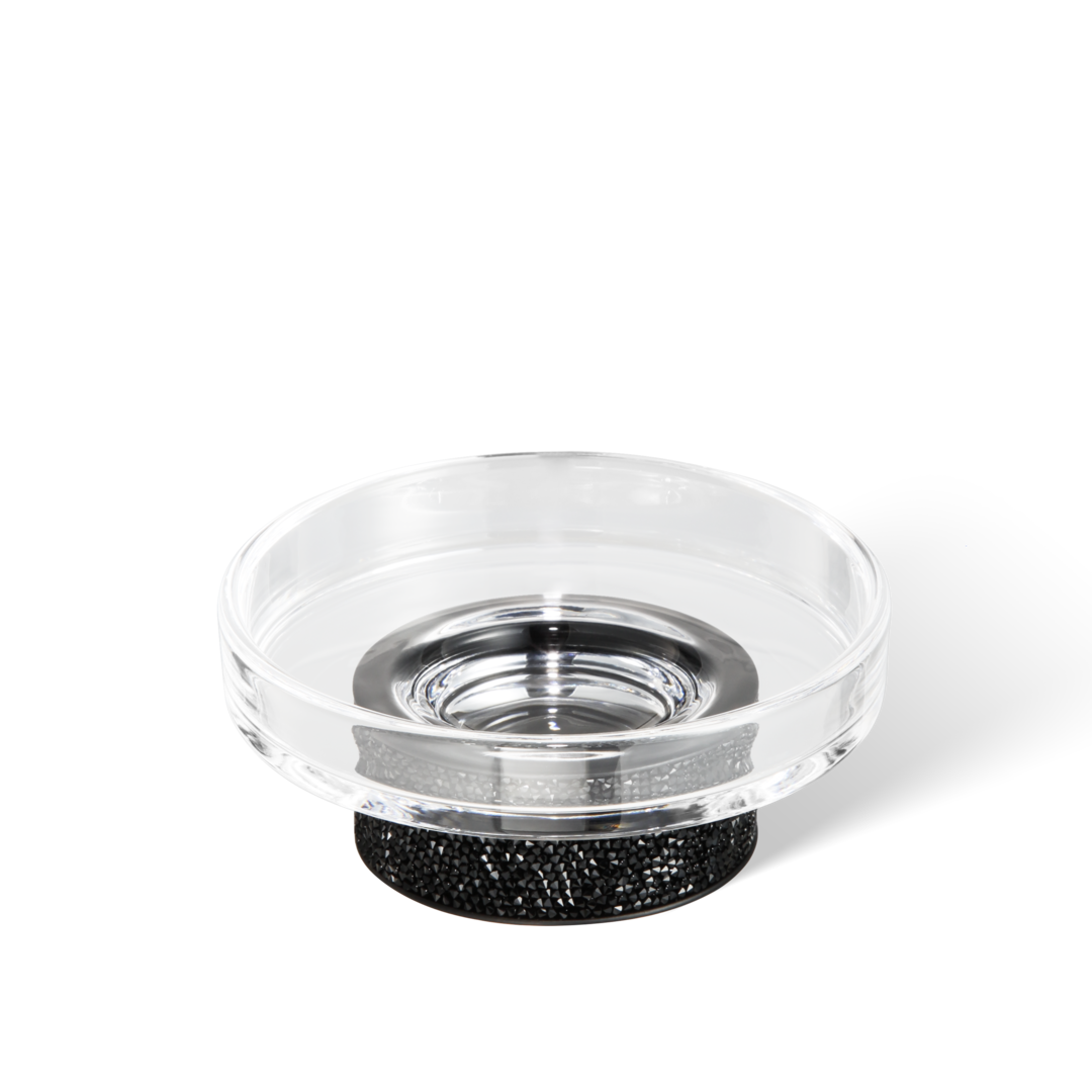Decor Walther Seifenschale "Rocks" STS – Schwarz Matt | Klarglas #Farbe_Schwarz Matt | Klarglas