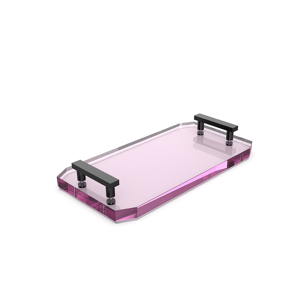 Decor Walther Tablett "Kristall" TAB – Pink | Schwarz Matt