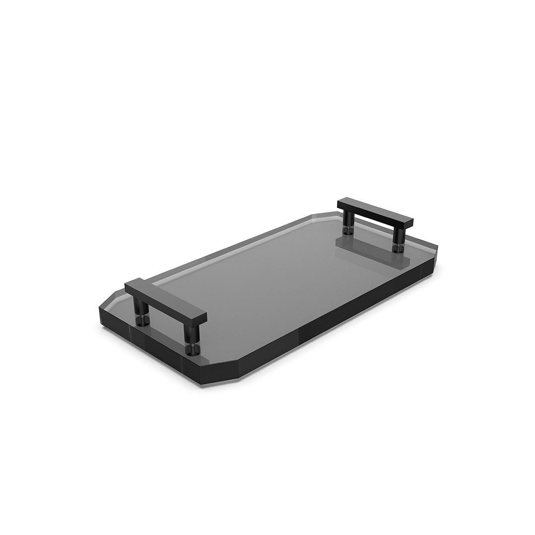 Decor Walther Tablett "Kristall" TAB – Anthrazit | Schwarz Matt