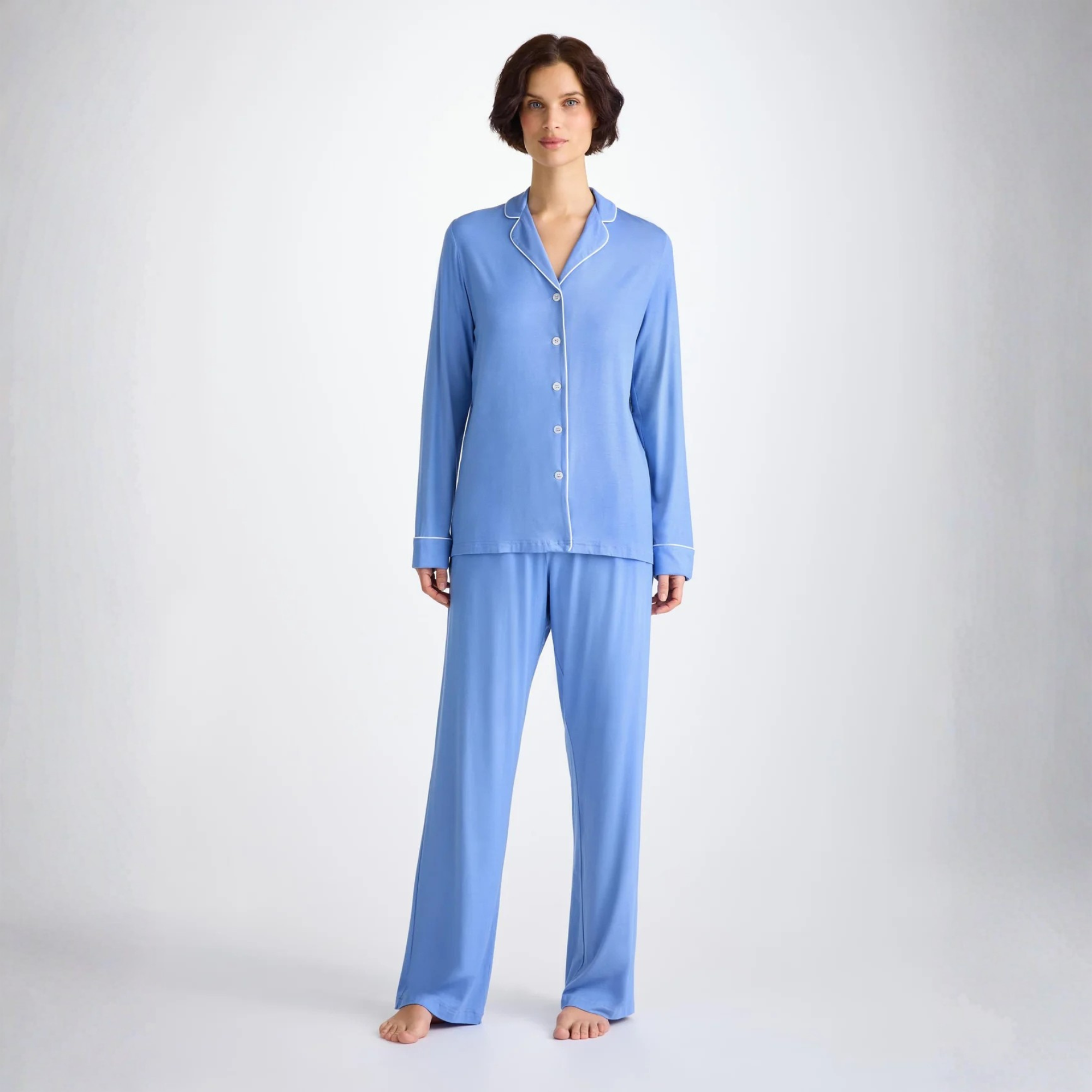 Women's Pyjama "Lara Micro Modal Stretch" Cornflower Blue
