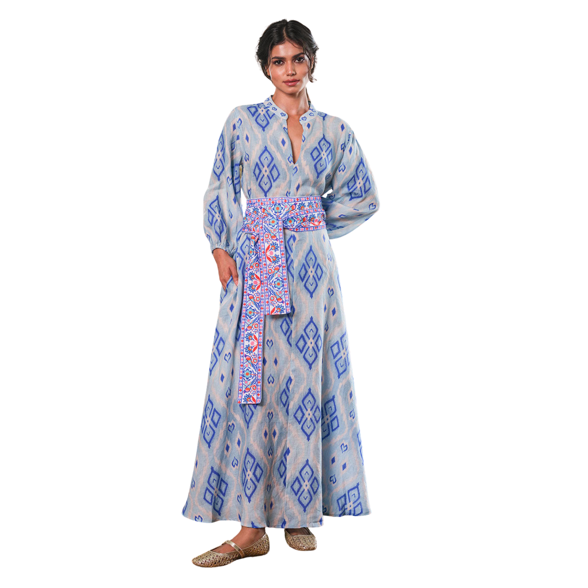 Abito ikat blu “Azurite”