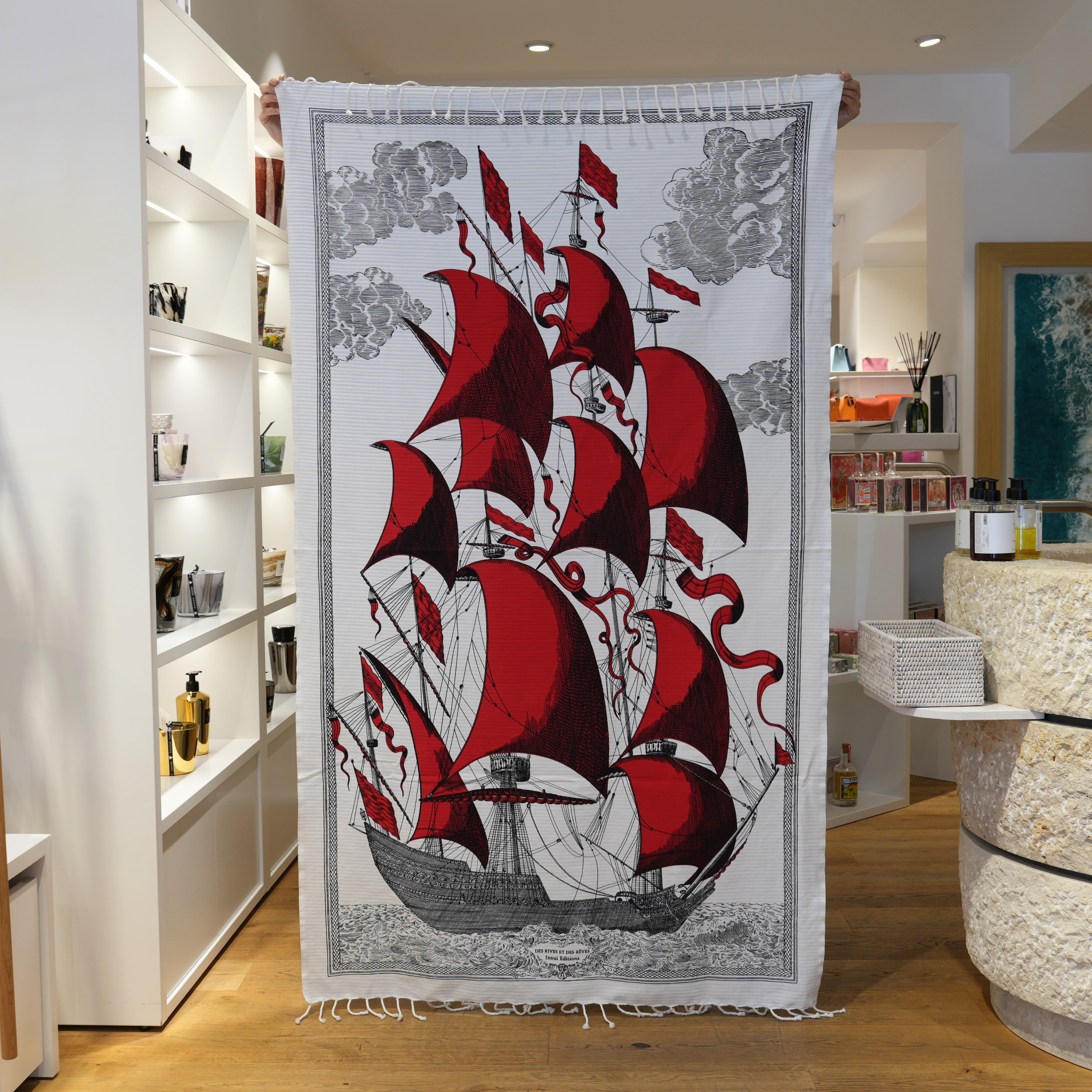 Fouta 100 "Des Rives et des Reves" Rot