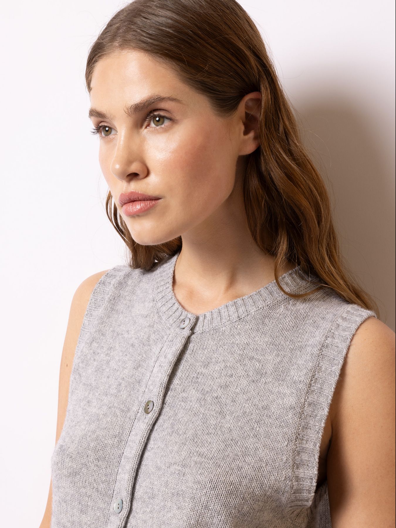 Weste im Glattstrick