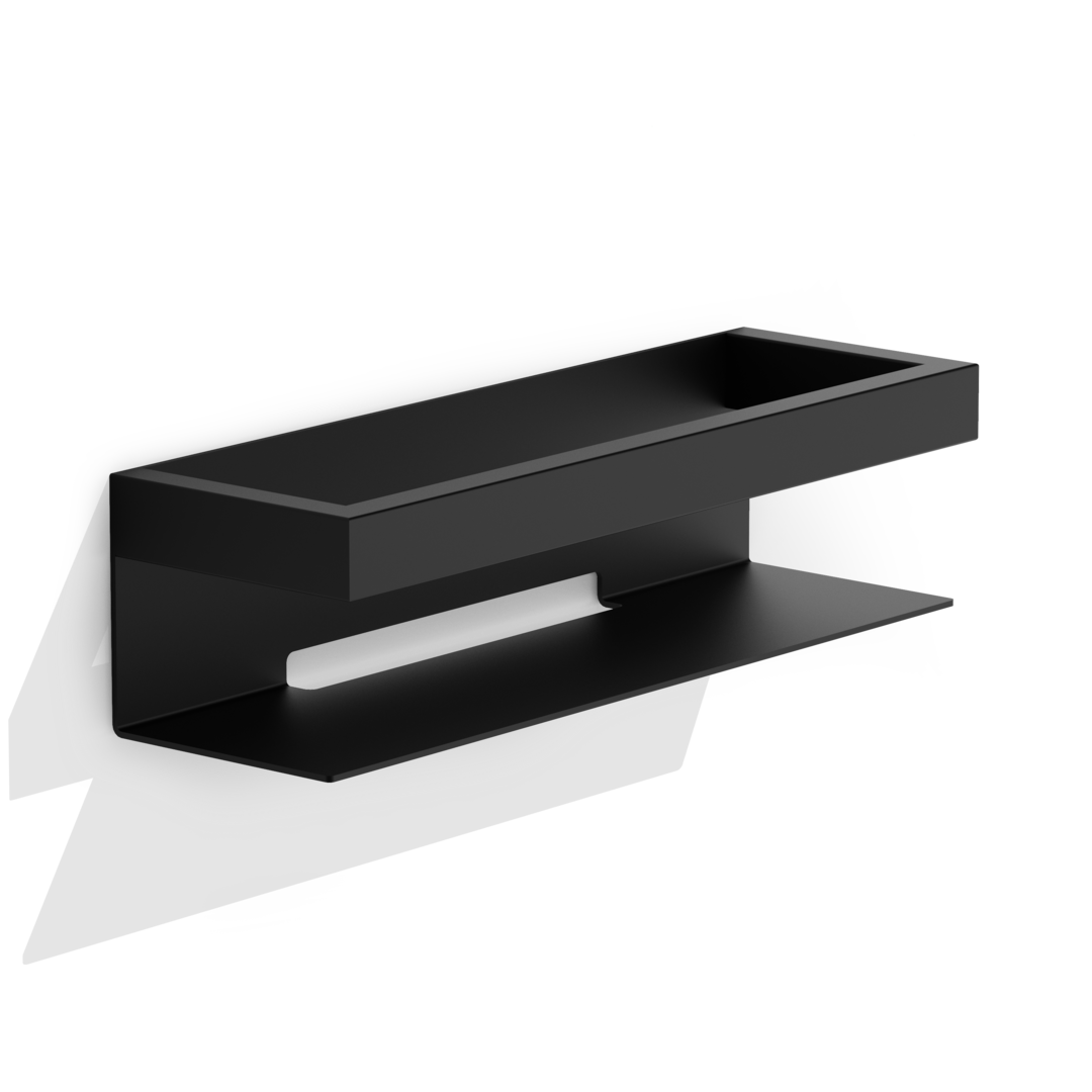 Decor Walther Duschablage "Contract DA30" – Schwarz matt