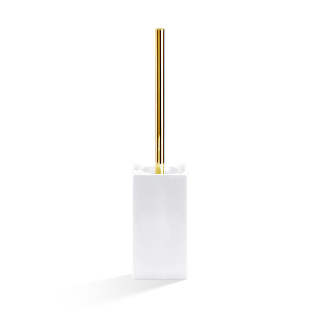Decor Walther WC-Bürste "DW6100 / DW6200" – Eckig / Porzellan weiß / gold
