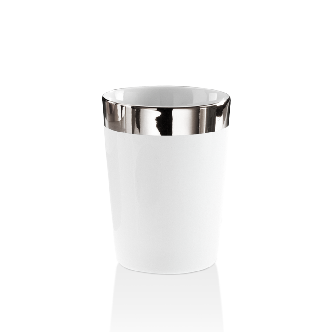 Decor Walther Becher "Porzellan" BE 50 – Porzellan weiß / Platin