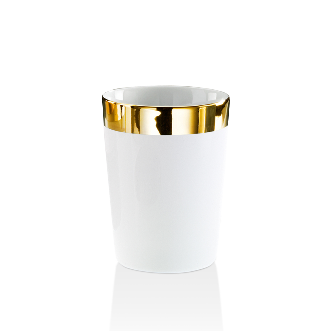 Decor Walther Becher "Porzellan" BE 50 – Porzellan weiß / gold
