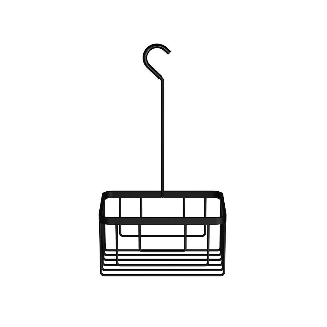 Decor Walther Bügelduschkorb "DW226" – Schwarz matt