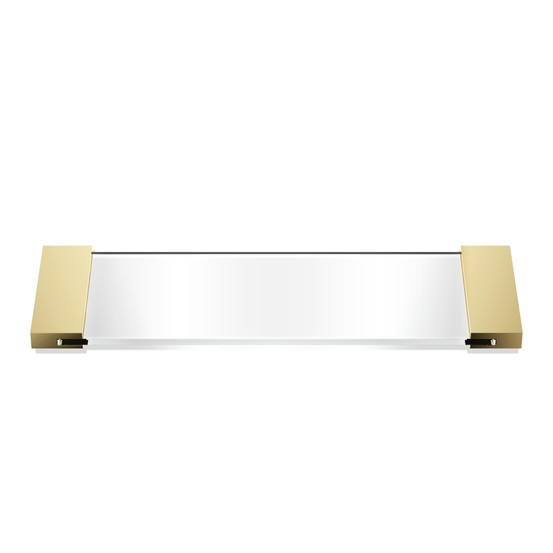 Decor Walther Tablett 34cm / 37cm "TAB 34" – Gold / Klarglas / 34 cm