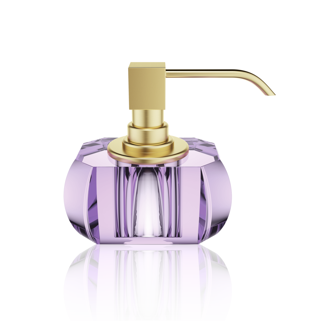 Decor Walther Seifenspender "Kristall" SSP – Violett / Gold matt