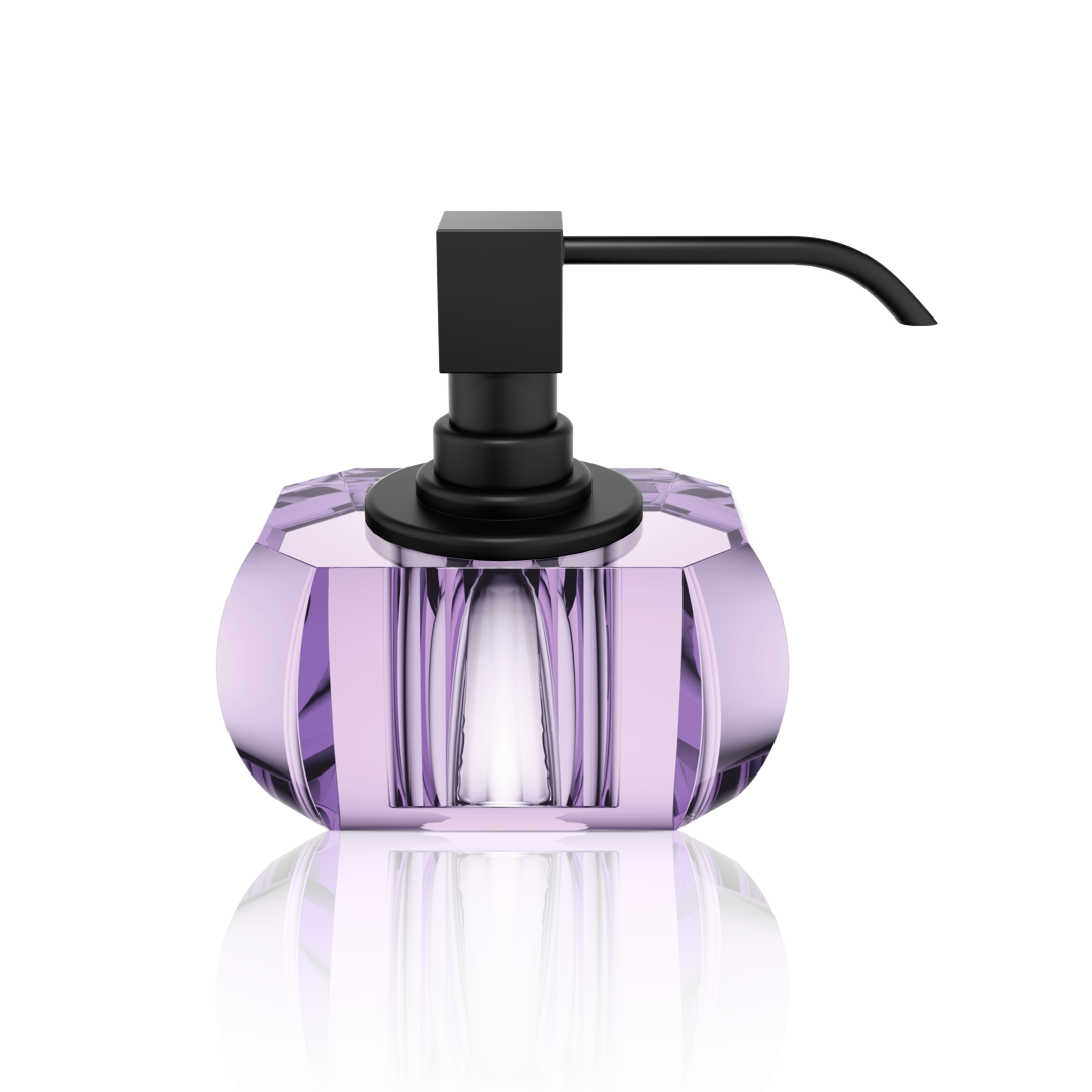 Decor Walther Seifenspender "Kristall" SSP – Violett / Schwarz matt