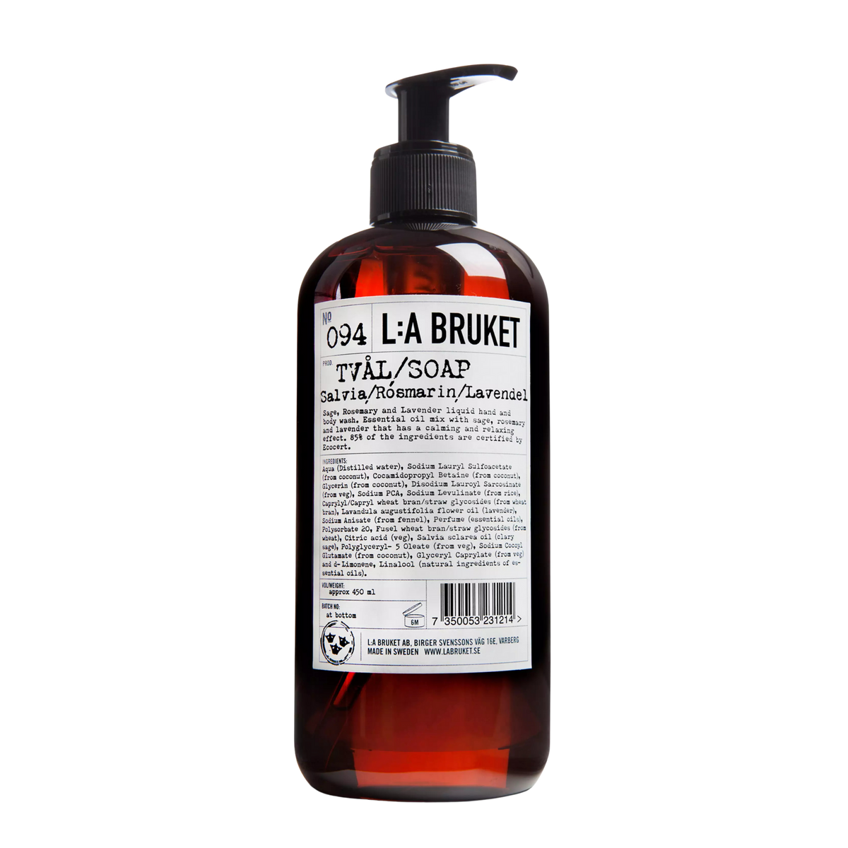 Flüssigseife "No. 094 Salbei/Rosmarin/Lavendel" von L:A Bruket