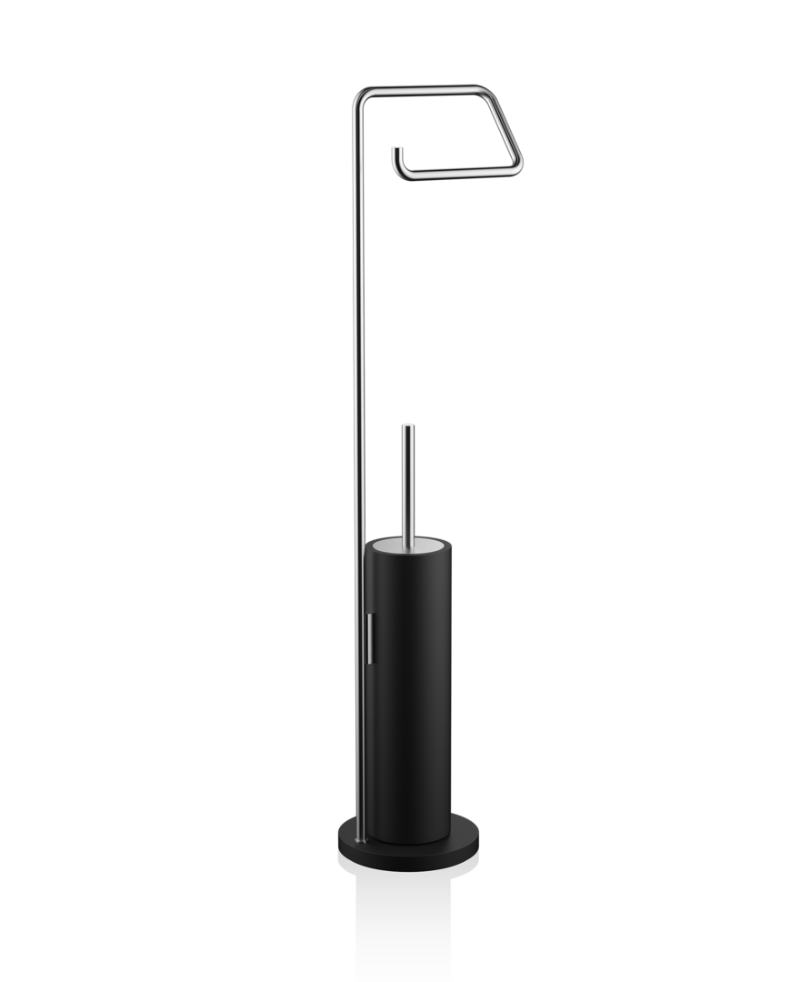 Decor Walther WC Kombination "Stone" SBK – Schwarz matt / Edelstahl matt