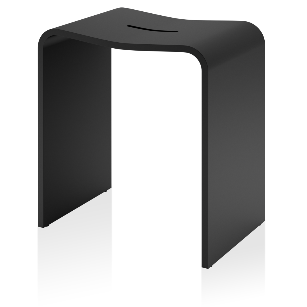 Decor Walther Badhocker "Stone" STOOL – Schwarz matt