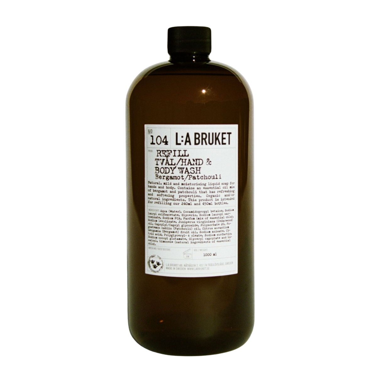 Flüssigseife "Refill" von L:A Bruket – 104 Bergamotte Patchouli
