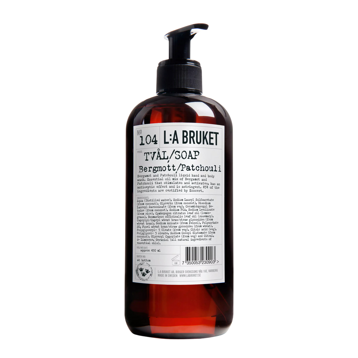 Flüssigseife "No. 104 Bergamotte Patchouli" von L:A Bruket