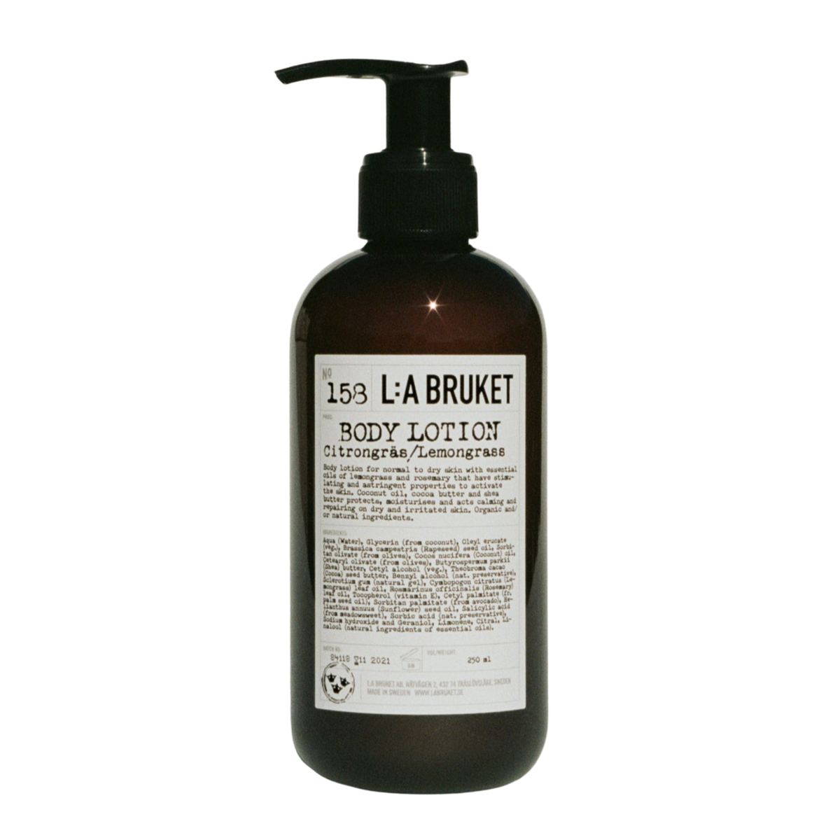 Bodylotion "No. 158 Lemongrass" von L:A Bruket – 250 ml