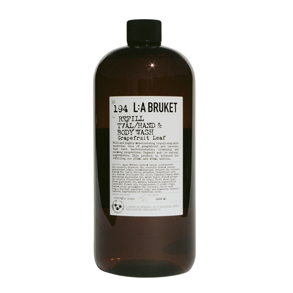 Flüssigseife "Refill" von L:A Bruket – 194 Grapefruit