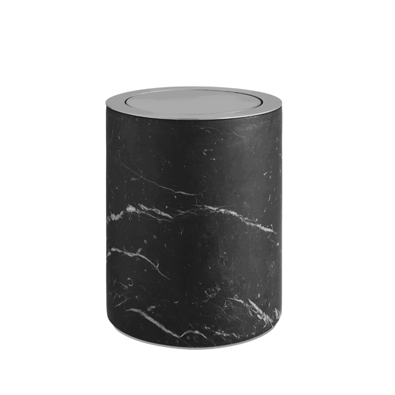 Badeimer mit Schwingdeckel "Marquina Marmor"