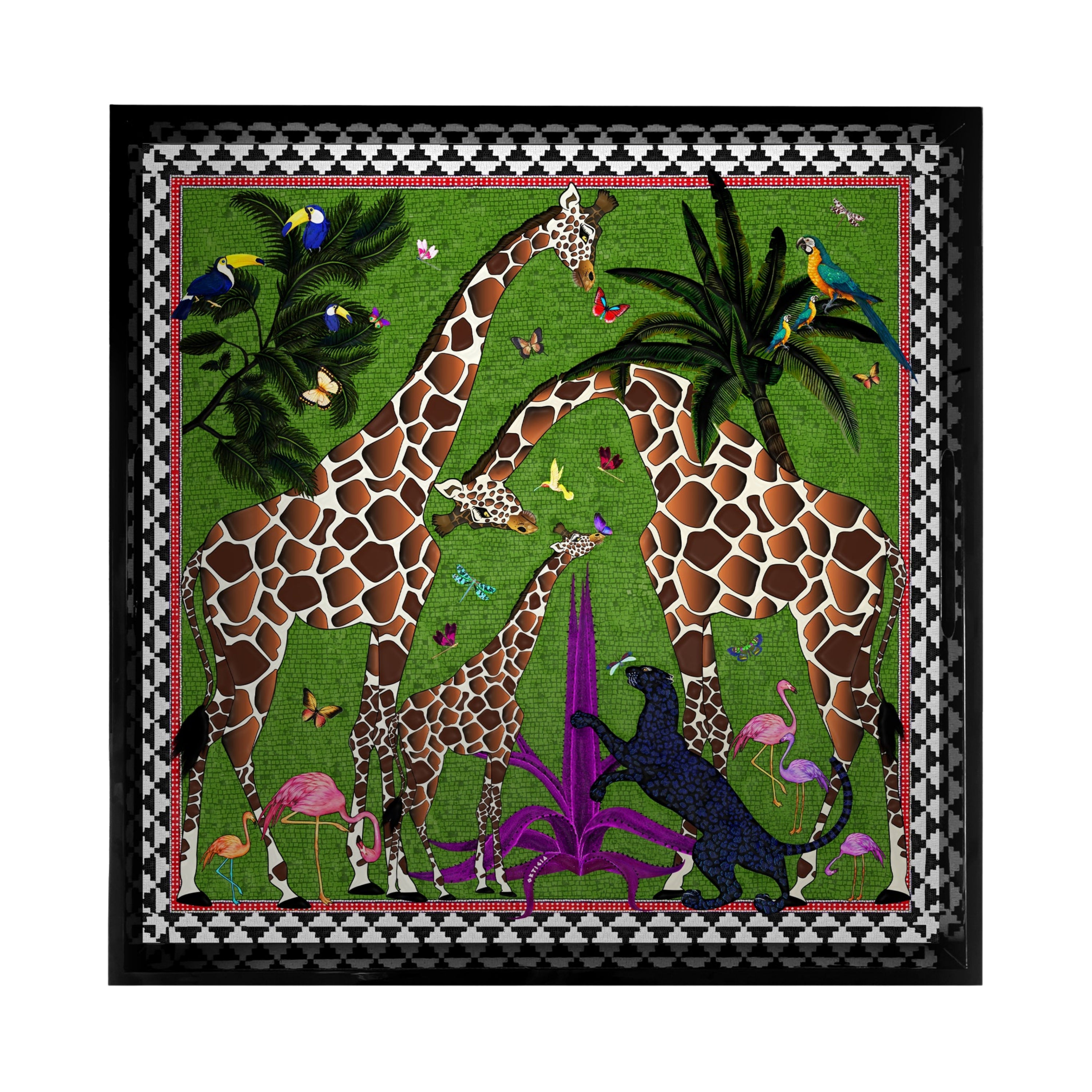 Lacktablett "Giraffe" Groß