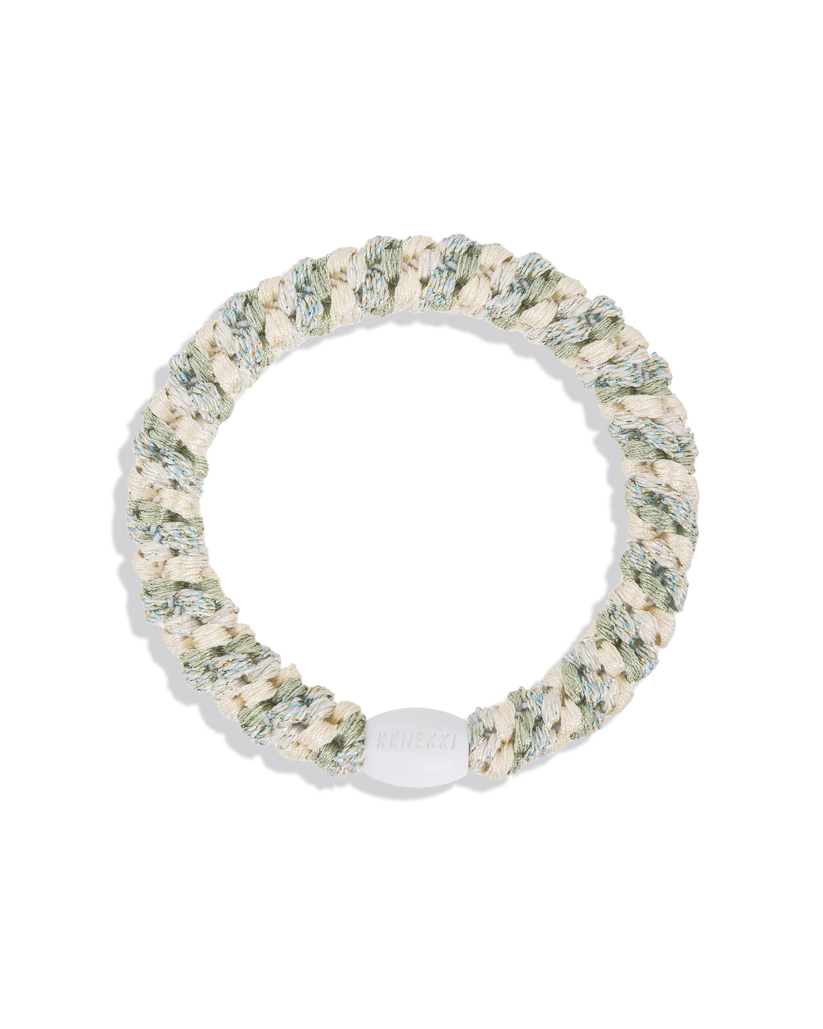 Kknekki Haargummi Dick – Mix Ivory Glitter Dusty Lind Green