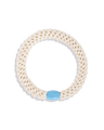 Kknekki Thick Hair Tie – Ivory Blue Bead