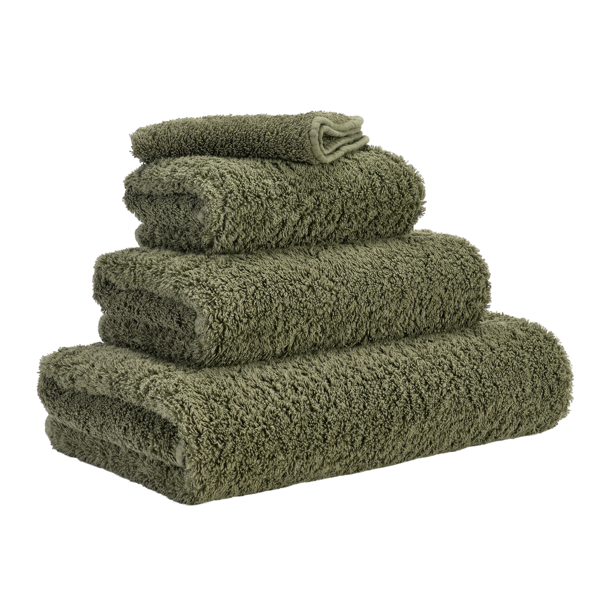Abyss & Habidecor Handtücher Super Pile in Khaki 275, gestapelt