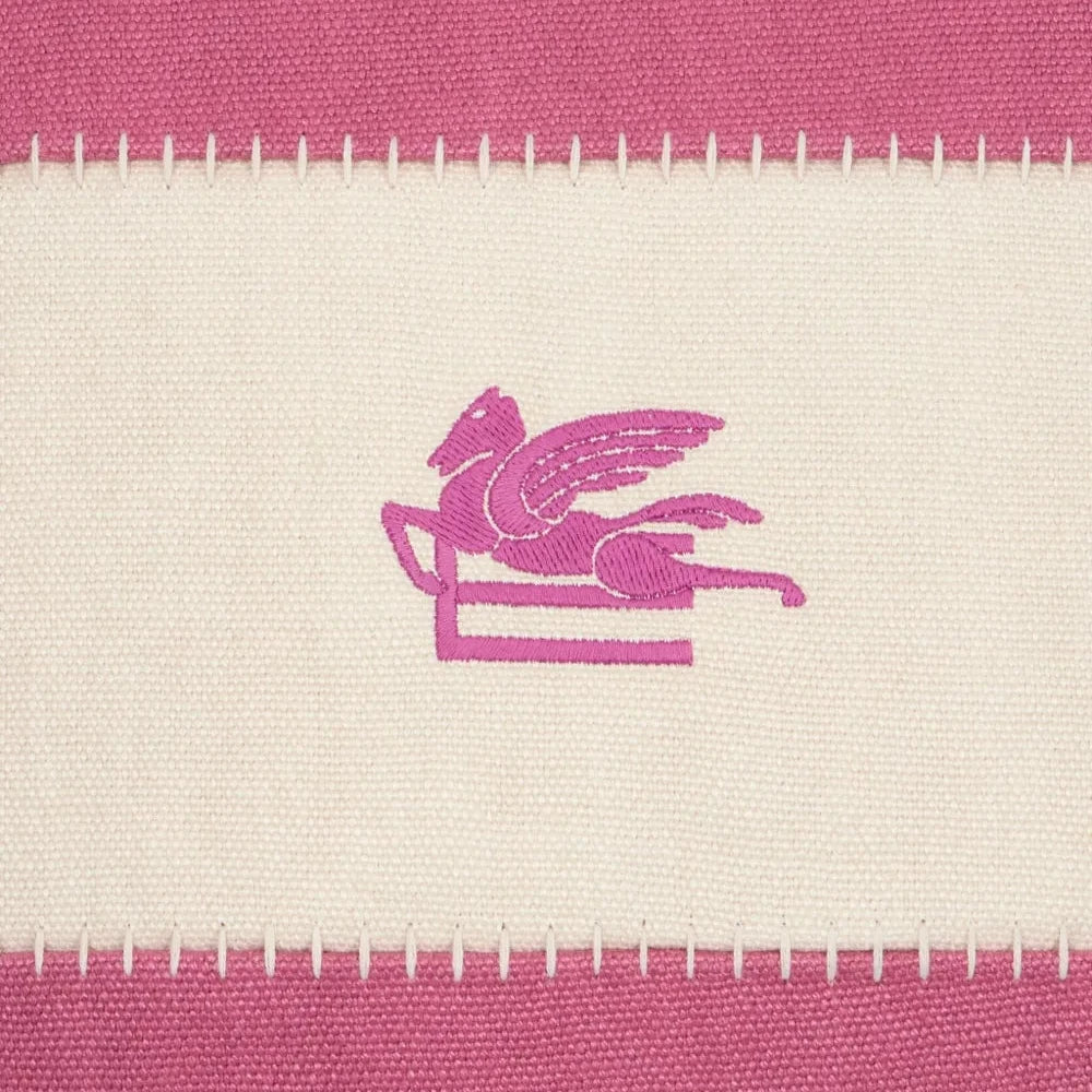 Kissen mit Logo-Stickerei "Hot Pink"