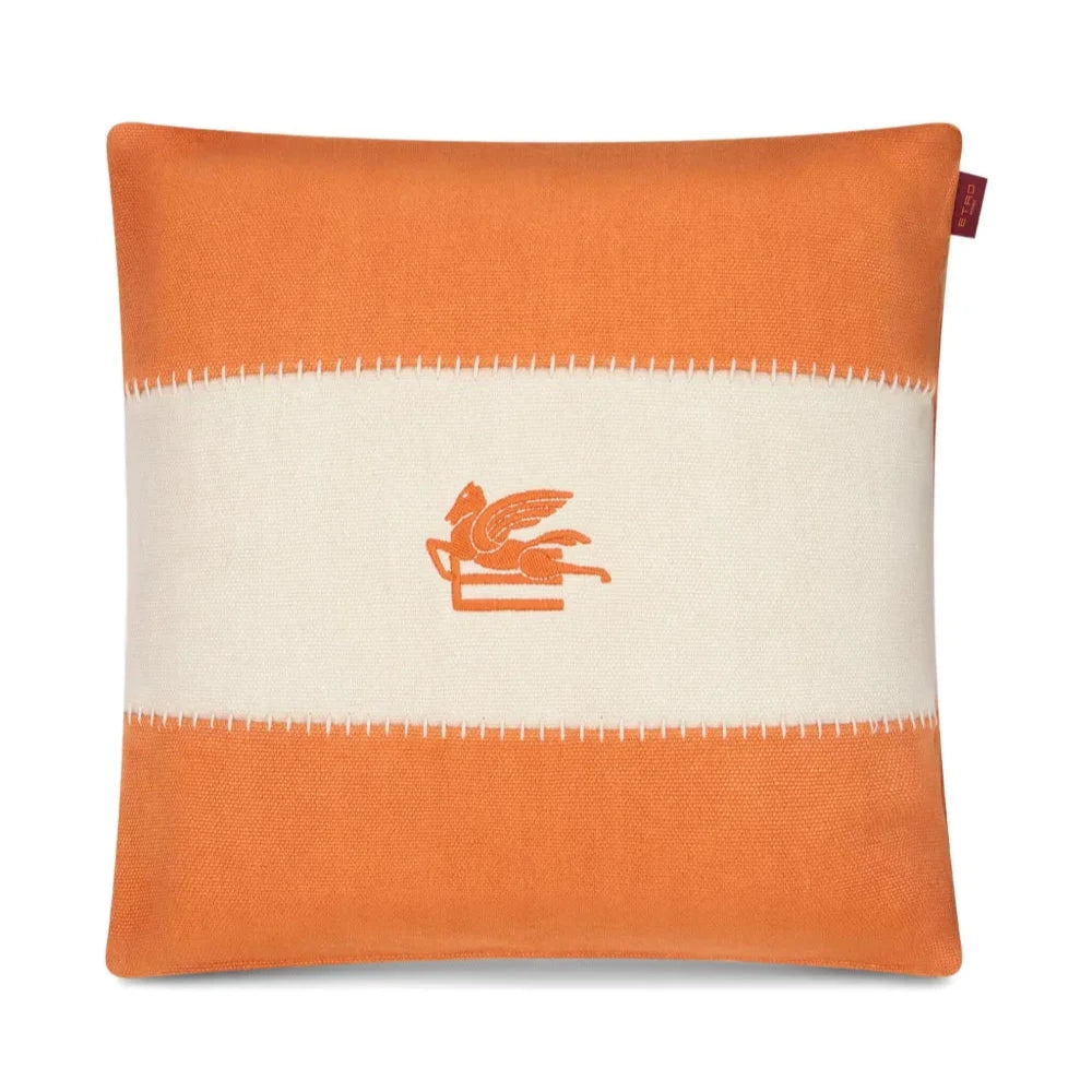 Kissen mit Logo-Stickerei "Carrot Orange"