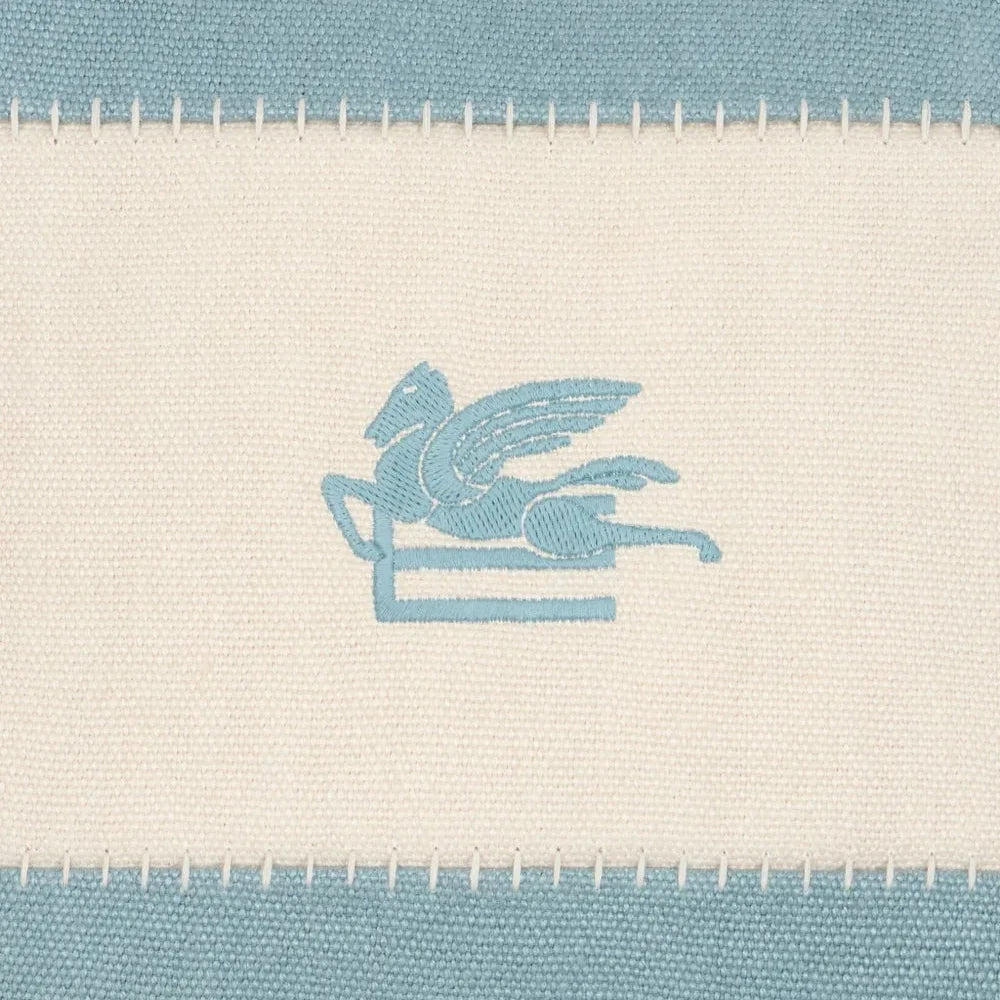 Kissen mit Logo-Stickerei "Babyblau"