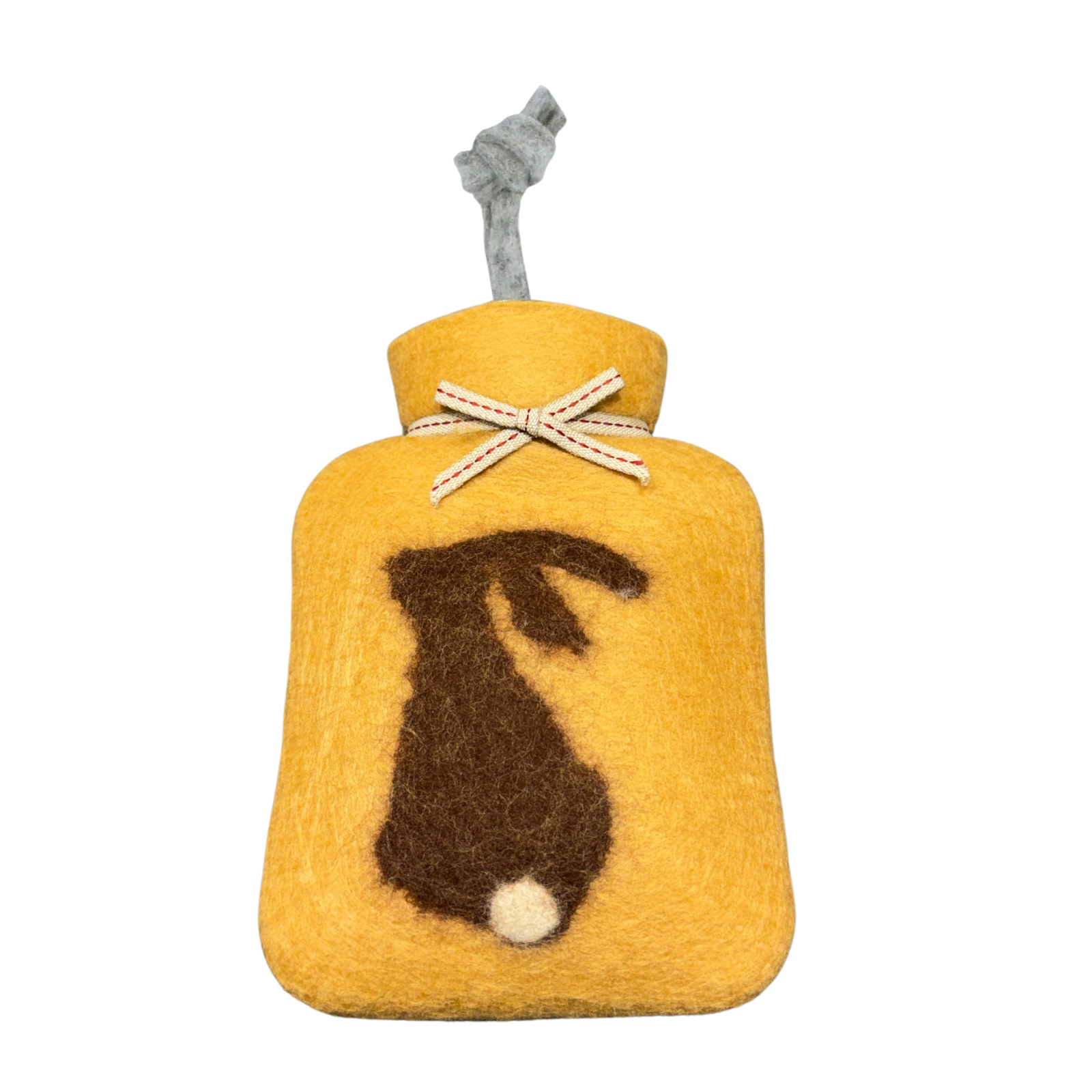 Wärmflasche mini "Hase" braun