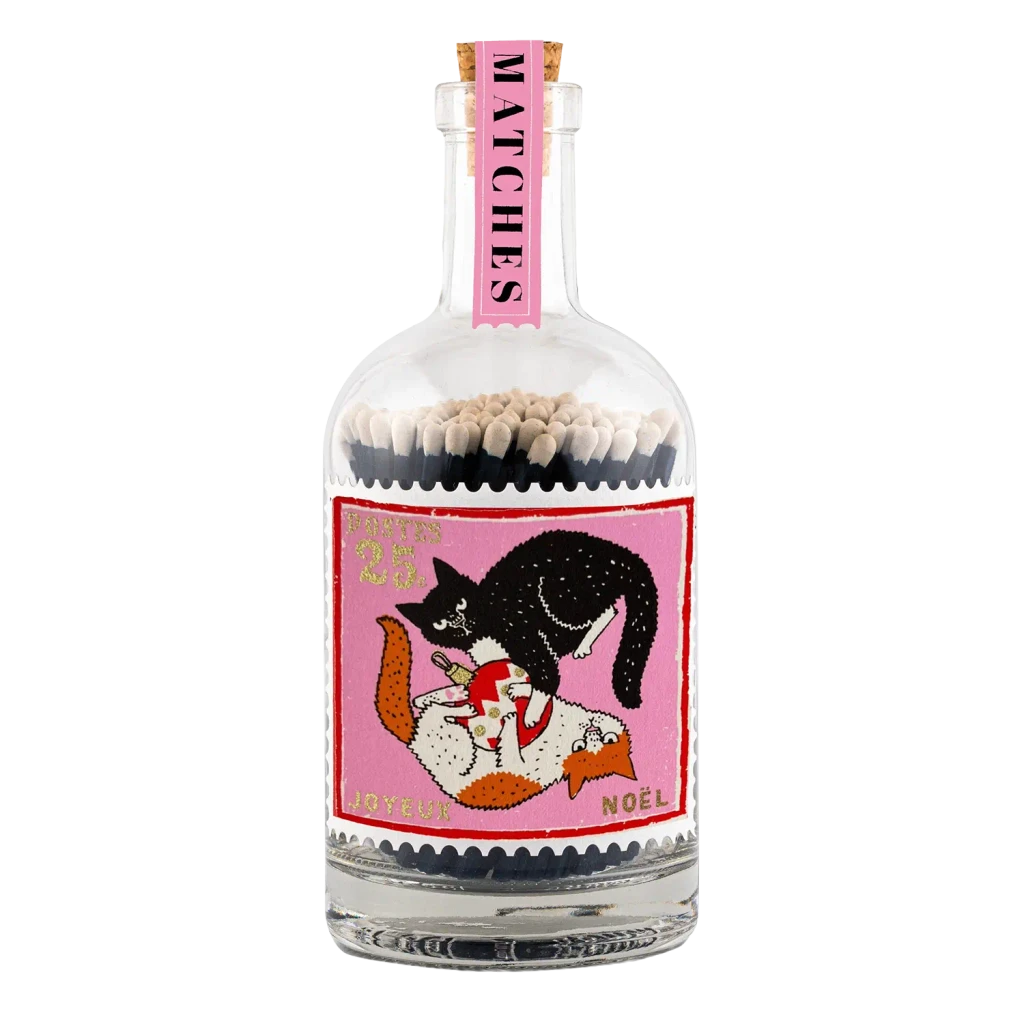 Christmas Cats Stamp Match Bottle