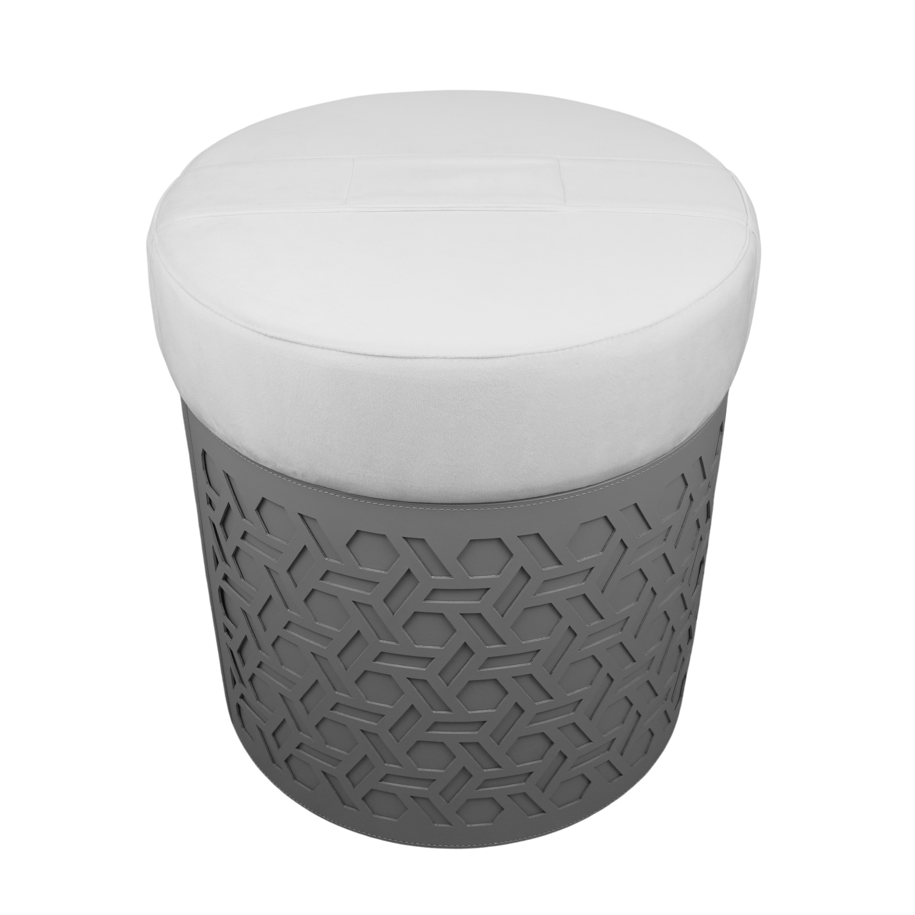 Wäschekorb "Leder" Grau